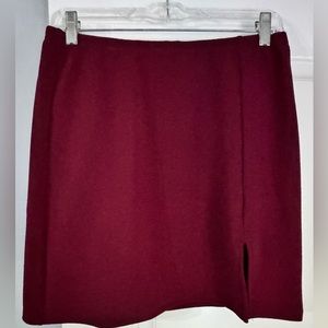 Shein burgundy skirt